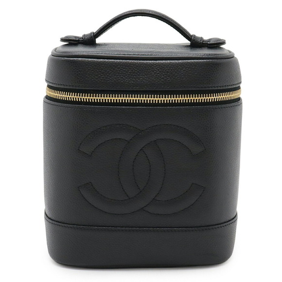 CHANEL Black Caviar Leather Logo Pouch - Picture 2 of 9